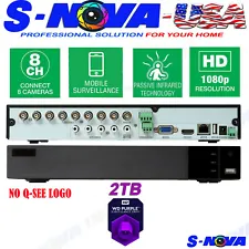 GENERICO Q-See 8 CH BNC Smart DVR QTH98-2 HD 5MP (2TB WD Purple) AHD-TVI-CVI