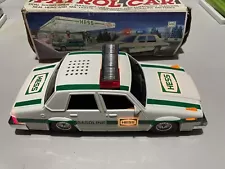 Vintage 1993 Hess Truck Patrol Police Car With Working Lights And Sirens In Box