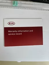 Kia Optima Service History Book Blank