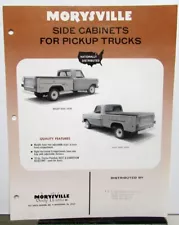 1980 Morysville Side Cabinets For Pickup Trucks Dealer Sales Data Sheet