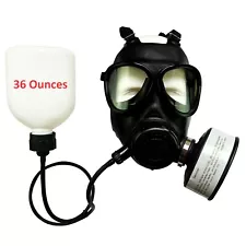 KYNG Gas Mask Respirator CBRN Face Mask w/NBC Sealed 40mm FILTER/BOTTLE/HOSE