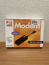 NEW Zoom Model 3095 Data Fax Dial-Up 56K V.92/V.90 Mini External USB Modem