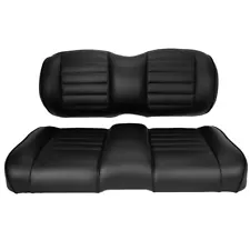 Premium Vinyl Front Seat Cushions for EZGO TXT (94-Up) Golf Cart - Black