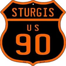 STURGIS US 90 ALUMINUM METAL NOVELTY HIGHWAY SHIELD SIGN