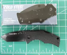 New Cold Steel 27TDT Micro Recon 1 Tanto Point Knife Black Blade