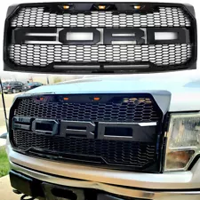 Grille For Ford F150 2009 2010 2011 2012 2013 14 Grill Raptor Style Gloss Black