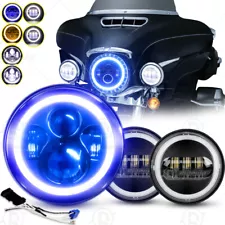 7" LED Headlight Passing Lights For Harley-Davidson Electra Glide Ultra Classic (For: More than one vehicle)