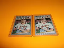 BILL RIPKEN 1989 FLEER ERROR VARIATIONS BASEBALL CARDS, FF & SCRIBBLED BAT KNOB