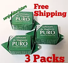 3 Packs Carbonato de Magnesio puro 3 BLOCKS Magnesium Carbonate Free Shipping