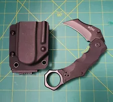 S-Tec Karambit Folding Knife. With Quick Deploy Sheath.