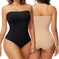 Strapless Bodysuit Women Tummy Control Full Body Shaper Waist Trainer Shapewear