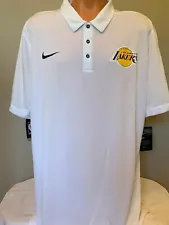 Nike Men's Polo White Size XXLT NBA Basketball Los Angeles Lakers 877656