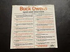 45 Rpm (Not For Sale) Buck Owens Open-End Interview