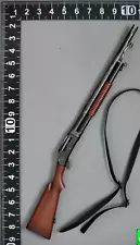 MINIATURE 1897 WINCHESTER TRENCH SHOTGUN WORKING PUMP ACTION TOY DID 1/6 PLASTIC