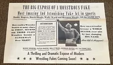 NATURE BOY BUDDY ROGERS RARE JACK PFEFFER BROADSIDE 1950S WRESTLING POSTER