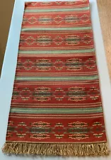 Southwestern design striped table runner or bed runner