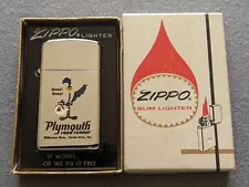 VINTAGE 1970 PLYMOUTH ROAD RUNNER WARNER BROS SLIM ZIPPO LIGHTER MIB VERY RARE