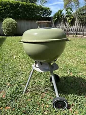 Vintage 1969 Avacado Green Weber Kettle Grill "The Caribbean"