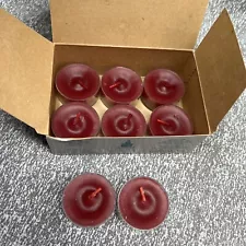 PartyLite Tealight Candles Cranberry - 1 Box of 8 V0423