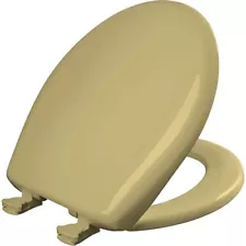 Bemis 200SLOWT 031 Round Closed Front Toilet Seat, Harvest Gold