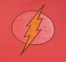 DC Comics The Flash Logo T Shirt Medium EUC Tee Justice League INV2083