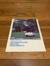 1978 Harley Davidson Gas / Electric Golf Cart Sales Brochure Spec Guide OEM