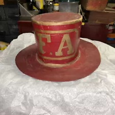 Antique Fire Fighting Parade Commemorative Memorabilia Top Hat Historical Dept.