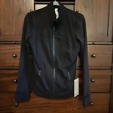 LULULEMON Define Jacket Luon Black Zip Up Tech Jacket Stretch Size 10 NWT