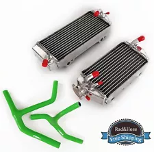 Aluminum Radiator+Green Hose for KAWASAKI KX450F KX450 F KX 450F 2006-2008 2007