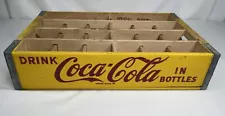 Vintage Retro Coca-Cola Coke Yellow Wooden 24 Bottle Crate 1969 West Memphis, AR