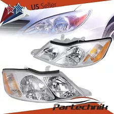 Pair Headlight Halogen Lamp Assembly For 2000-2004 Toyota Avalon Left+Right Side