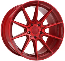 One 18x8.5 F1R F101 5x114.3 38 Candy Red Wheel Rim 73.1