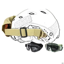 Tactical Airsoft Paintball Riot Rail Goggles for FAST AF MICH IBH Helmet Rail