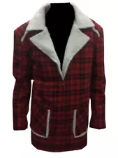 Deadpool Ryan Reynolds Red Shearling Fur Jacket Coat For Mens and Womens Costume