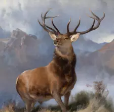 Edwin Landseer: Monarch of the Glen Giclee Canvas Print Various Sizes