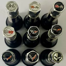 Corvette Valve Stem caps Rally wheels hub trim center spinners rims trim tires