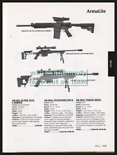 2016 ARMALITE AR-10A Super SASS Carbine, AR-30A1 Standard & Target Rifle AD