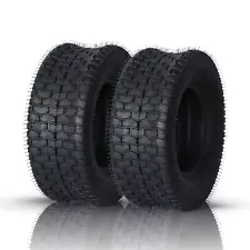 2pcs 16x6.50-8 Lawn Mower Garden Tractor Turf Tires 4PR Tubeless Black Rubber