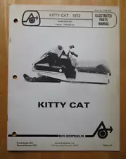 1972 Arctic Cat Kitty Cat Snowmobile Parts Manual Model 0250-003