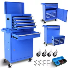 5 Drawers Rolling Tool Chest Storage Cabinet Box on Wheels Garage Workshop