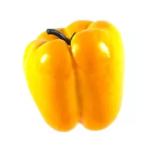 Artificial Bell Pepper Yellow - Plastic Decorative Vegetable Peppers Fake