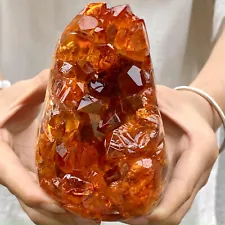 2.59LB Natural citrine cluster quartz crystal intoxicating earth healing stone