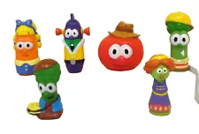 Veggie Tales Action Figure Toy Set Lot 3" Laura Petunia Bob Larry Junior P10