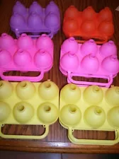 Lot of 6 Jello Jiggler Easter Egg Molds - with recipes/directions