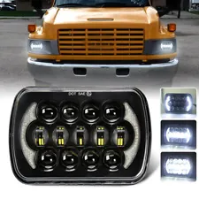 5X7" 7X6" LED Headlight Hi-Lo Sealed Beam Halo For GMC C4500 C5500 C6500 Topkick (For: GMC C6500 Topkick)