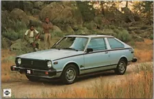 Vintage DATSUN 310 Automobile Advertising Postcard Silver Car / Nissan c1980