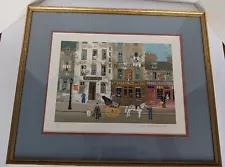 Vintage Hotel Du Nord Paris Scene Signed Michel Delacroix Framed 316/500