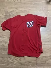 MLB Majestic Washington Nationals Jersey Size Large