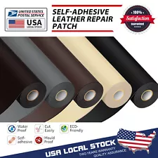 Self-Adhesive Leather Repair Patch Tape For Car Seats Couch Sofa Chair Jacket US