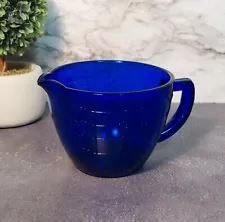 COBALT BLUE DEPRESSION STYLE GLASS 2 CUP MEASURING CUP & MIXING BOWL, Vintage